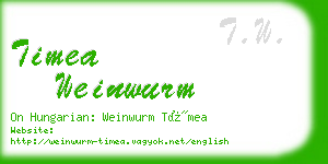 timea weinwurm business card